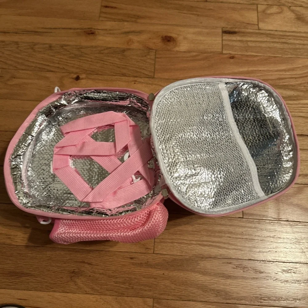 Toddler Kids Insulated Unicorn Lunch Box Bag Pink Adjustable Strap NIB